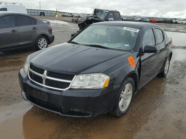 1B3CC1FB6AN210661 - 2010 DODGE AVENGER EX BLACK photo 2