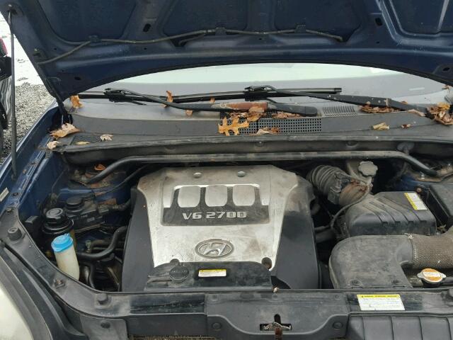 KM8JN72D55U130947 - 2005 HYUNDAI TUCSON GLS BLUE photo 7