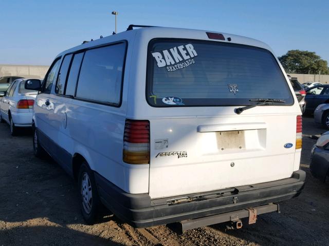 1FMDA31X2SZA64689 - 1995 FORD AEROSTAR WHITE photo 3