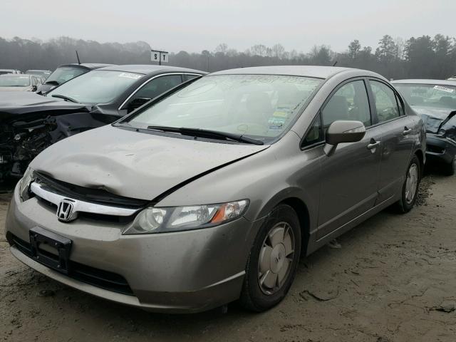 JHMFA36226S018092 - 2006 HONDA CIVIC HYBR GOLD photo 2