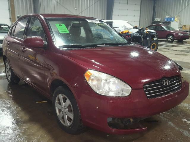 KMHCN46C58U231709 - 2008 HYUNDAI ACCENT GLS RED photo 1