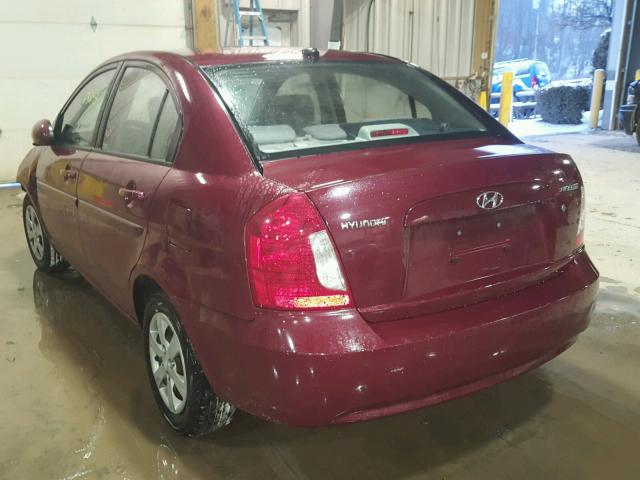 KMHCN46C58U231709 - 2008 HYUNDAI ACCENT GLS RED photo 3