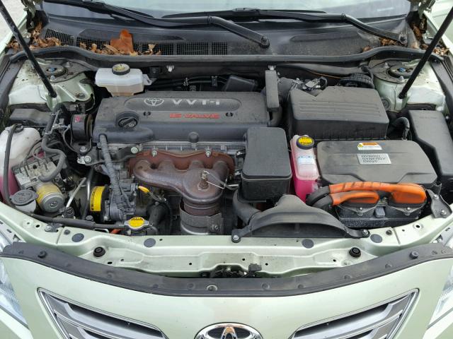 4T1BB46K09U080727 - 2009 TOYOTA CAMRY HYBR GREEN photo 7