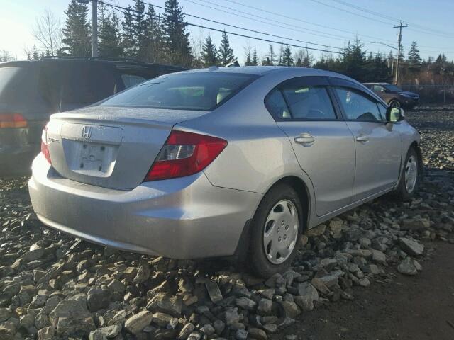 2HGFB2F96CH113622 - 2012 HONDA CIVIC EXL 银色 照片 4