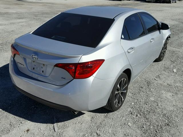 2T1BURHEXHC762108 - 2017 TOYOTA COROLLA L SILVER photo 4