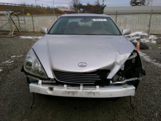 JTHBA30G955076586 - 2005 LEXUS ES 330 SILVER photo 9