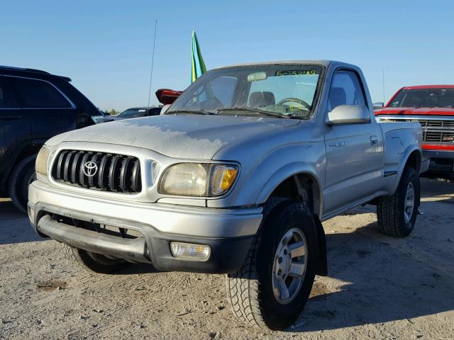 5TENM92N81Z844375 - 2001 TOYOTA TACOMA PRE SILVER photo 2