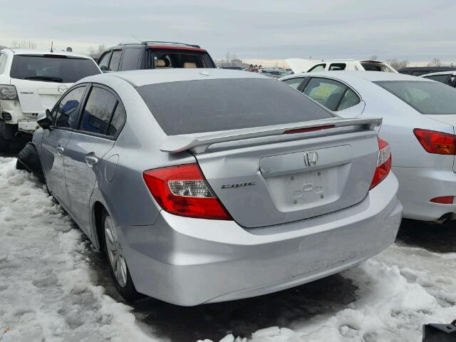 2HGFB2F9XCH005178 - 2012 HONDA CIVIC EXL SILVER photo 3