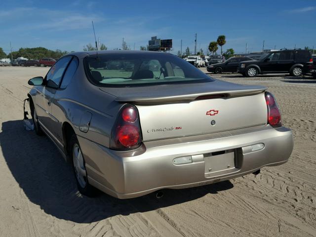 2G1WX15K329353341 - 2002 CHEVROLET MONTE CARL GOLD photo 3