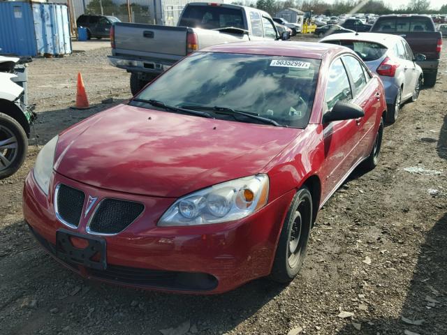 1G2ZF55B264203734 - 2006 PONTIAC G6 SE RED photo 2