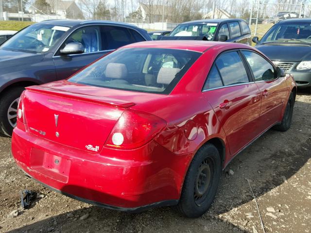 1G2ZF55B264203734 - 2006 PONTIAC G6 SE RED photo 4