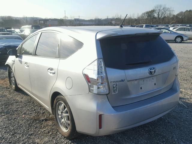 JTDZN3EU8C3148034 - 2012 TOYOTA PRIUS V SILVER photo 3