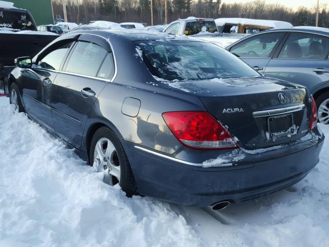 JH4KB16575C006409 - 2005 ACURA RL GRAY photo 3