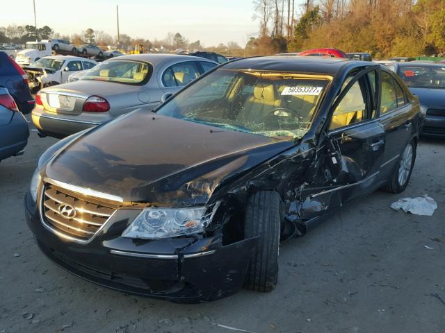 5NPEU46F39H520402 - 2009 HYUNDAI SONATA SE BLACK photo 2