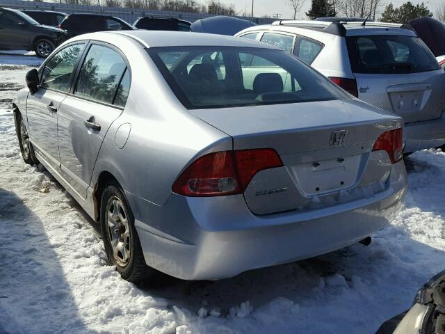 2HGFA163X6H038596 - 2006 HONDA CIVIC DX V SILVER photo 3