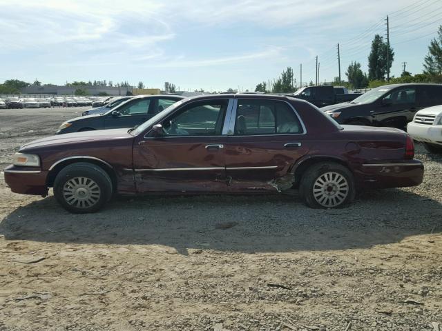 2MEFM75V47X625393 - 2007 MERCURY GRAND MARQ BURGUNDY photo 10