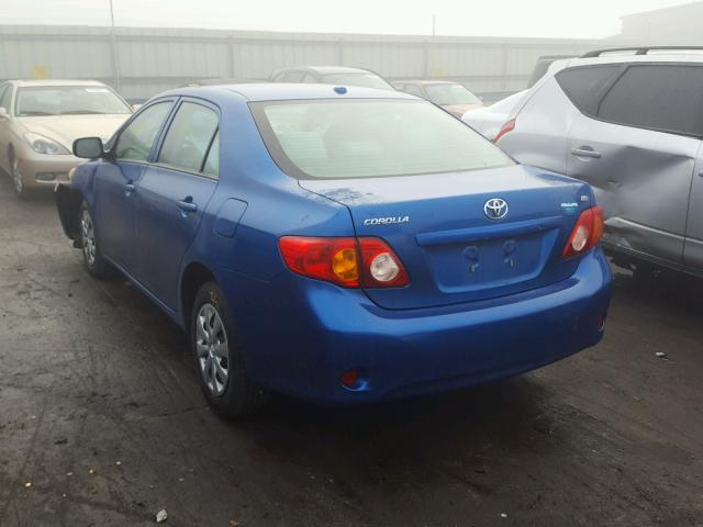 2T1BU4EE2AC371452 - 2010 TOYOTA COROLLA BA BLUE photo 3