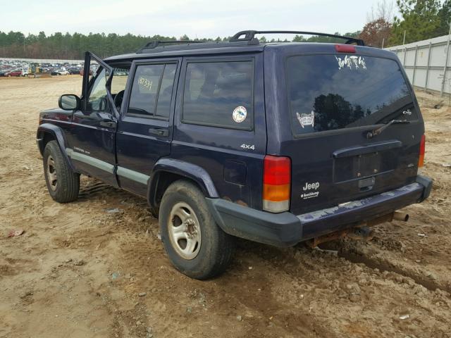 1J4FF68S5XL519632 - 1999 JEEP CHEROKEE S BLUE photo 3