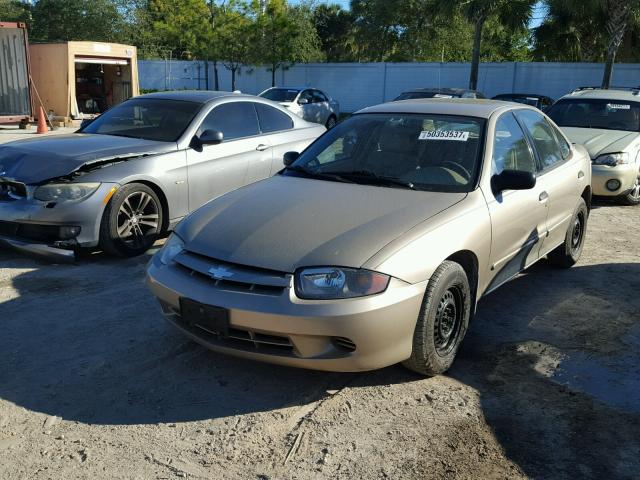 1G1JC52F137283488 - 2003 CHEVROLET CAVALIER TAN photo 2