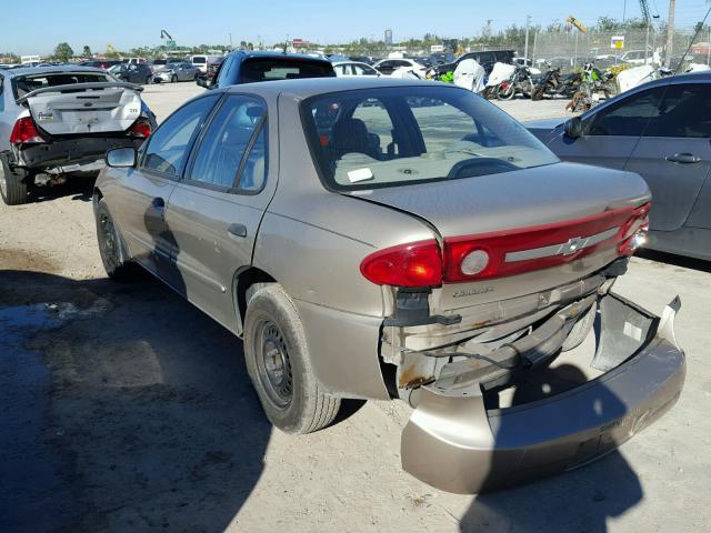 1G1JC52F137283488 - 2003 CHEVROLET CAVALIER TAN photo 3