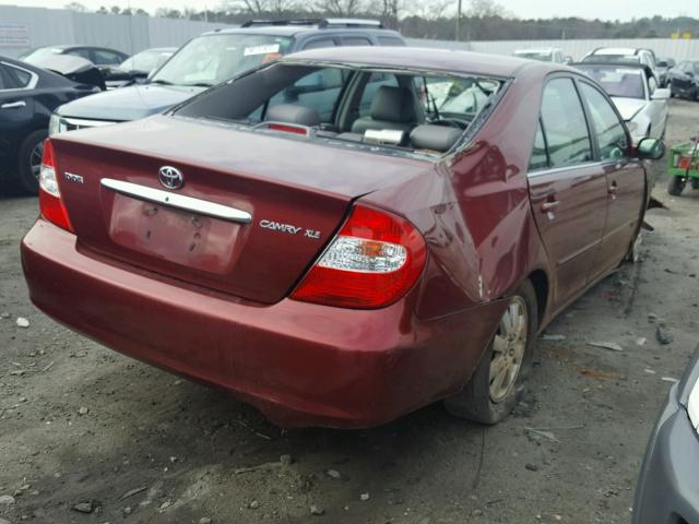 4T1BE32K74U308514 - 2004 TOYOTA CAMRY LE MAROON photo 4