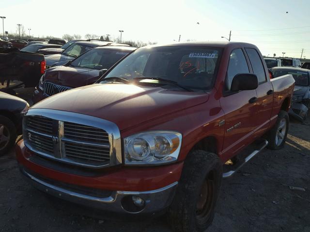 1D7HU18267S221139 - 2007 DODGE RAM 1500 S RED photo 2