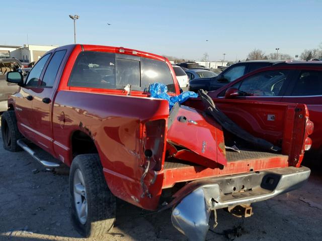 1D7HU18267S221139 - 2007 DODGE RAM 1500 S RED photo 3