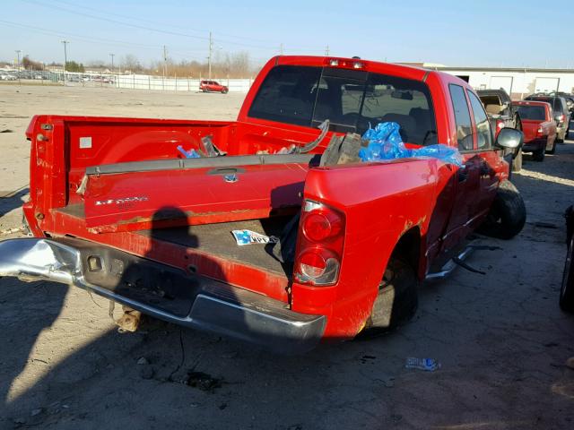 1D7HU18267S221139 - 2007 DODGE RAM 1500 S RED photo 4