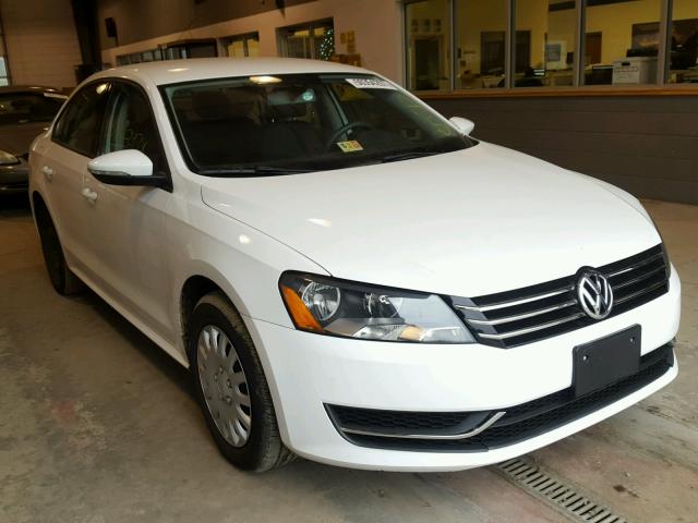 1VWAP7A39CC072767 - 2012 VOLKSWAGEN PASSAT S WHITE photo 1