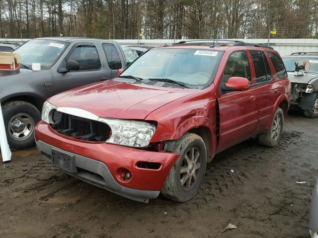 5GADS13S442166225 - 2004 BUICK RAINIER CX BURGUNDY photo 2