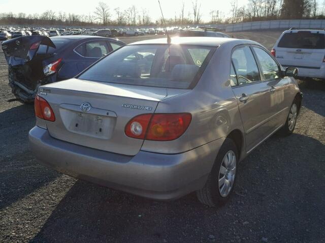 2T1BR32E83C080151 - 2003 TOYOTA COROLLA CE SILVER photo 4