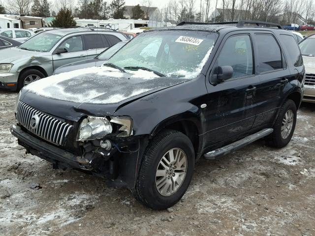 4M2CU57145DJ24876 - 2005 MERCURY MARINER BLACK photo 2