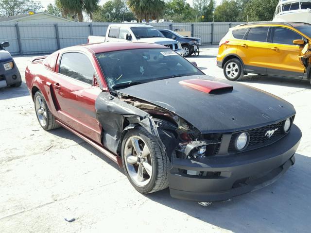 1ZVHT82H885159971 - 2008 FORD MUSTANG GT RED photo 1