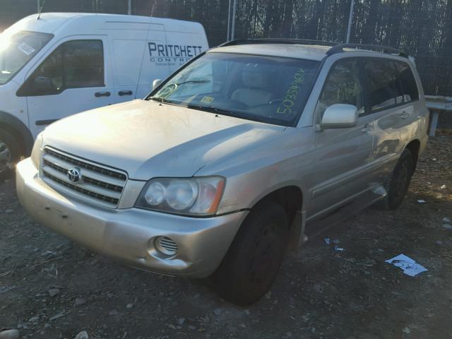 JTEHD21A620018155 - 2002 TOYOTA HIGHLANDER TAN photo 2