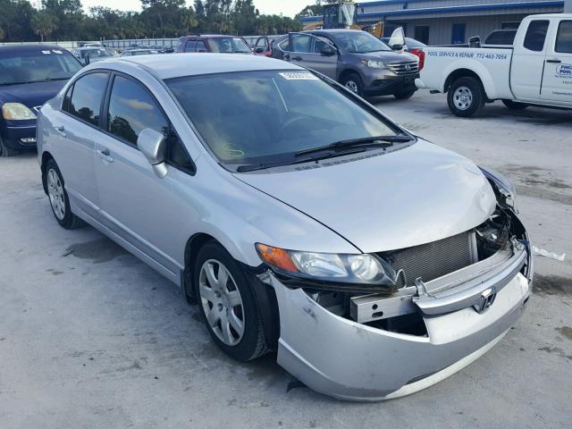 1HGFA16507L137465 - 2007 HONDA CIVIC LX SILVER photo 1