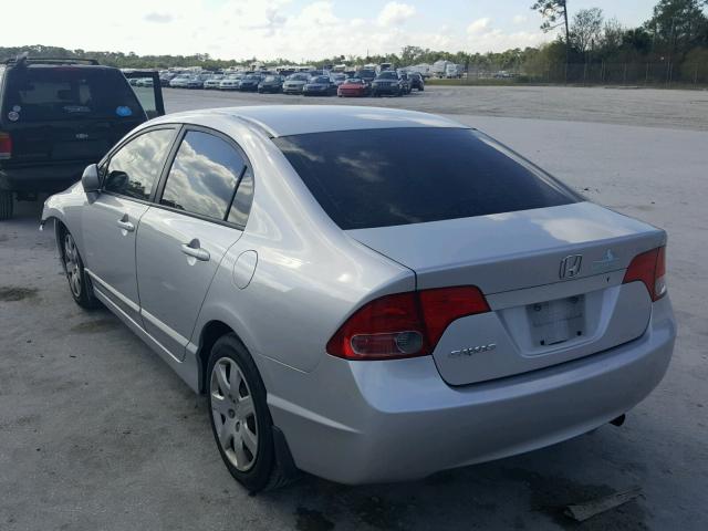 1HGFA16507L137465 - 2007 HONDA CIVIC LX SILVER photo 3