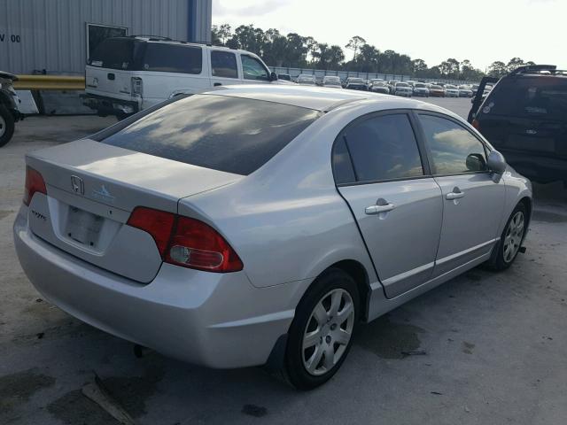 1HGFA16507L137465 - 2007 HONDA CIVIC LX SILVER photo 4