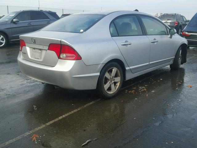 1HGFA16816L074465 - 2006 HONDA CIVIC EX SILVER photo 4