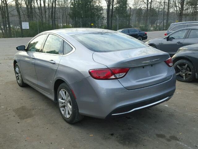 1C3CCCAB3FN691384 - 2015 CHRYSLER 200 LIMITE GRAY photo 3