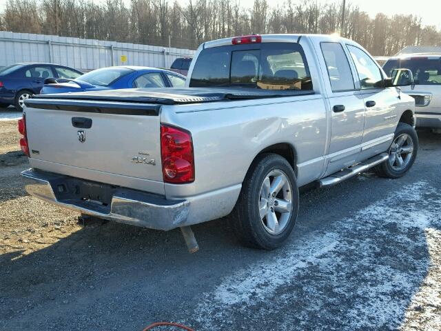 1D7HU18P97J566344 - 2007 DODGE RAM 1500 S SILVER photo 4