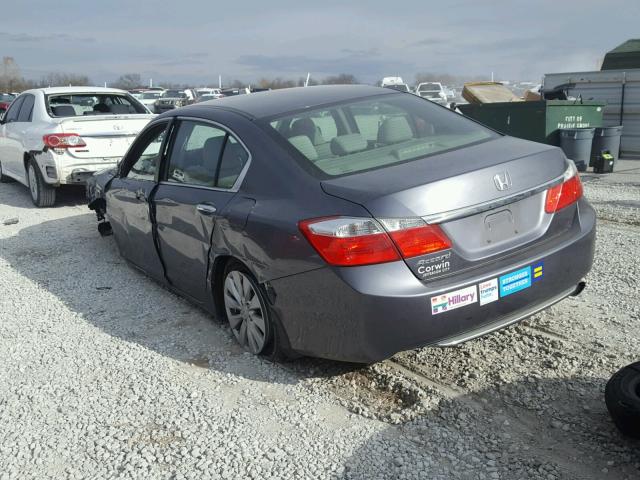 1HGCR2F72DA194471 - 2013 HONDA ACCORD EX GRAY photo 3