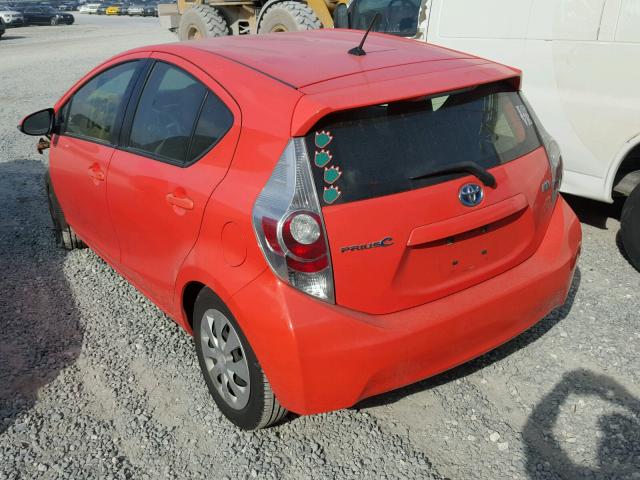 JTDKDTB35C1012357 - 2012 TOYOTA PRIUS C ORANGE photo 3