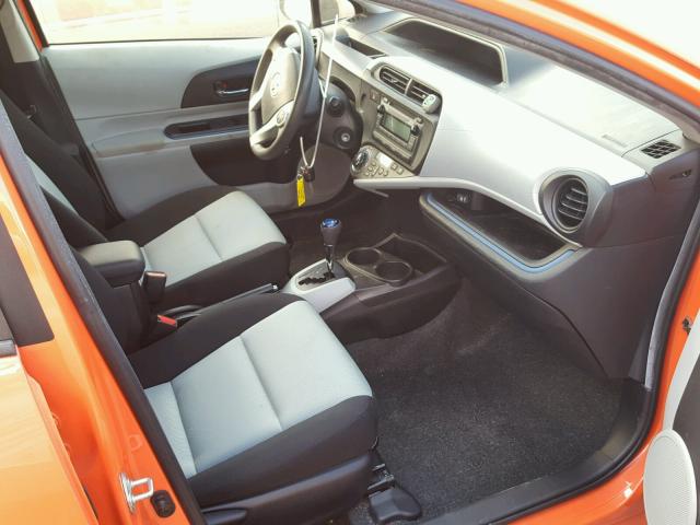 JTDKDTB35C1012357 - 2012 TOYOTA PRIUS C ORANGE photo 5