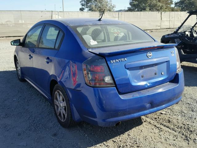 3N1AB61E49L696344 - 2009 NISSAN SENTRA 2.0 BLUE photo 3