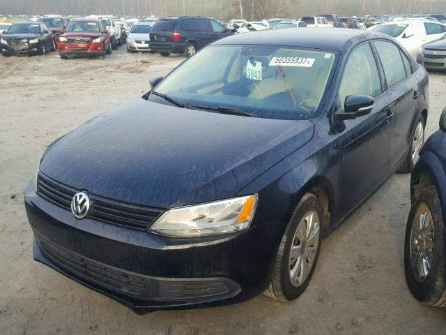 3VWDX7AJ9BM056240 - 2011 VOLKSWAGEN JETTA SE BLACK photo 2