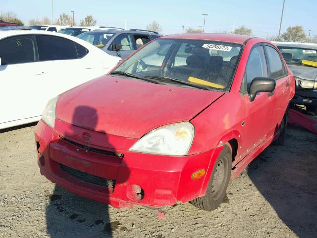 JS2RA61S745206440 - 2004 SUZUKI AERIO S RED photo 2