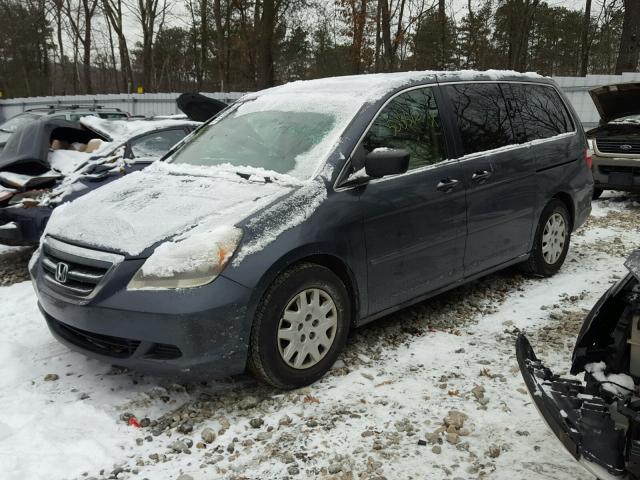 5FNRL38255B098389 - 2005 HONDA ODYSSEY LX GRAY photo 2