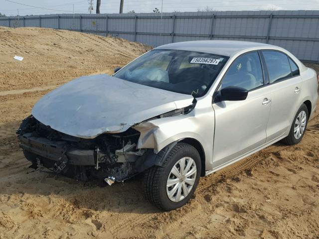 3VW2K7AJ1CM313365 - 2012 VOLKSWAGEN JETTA BASE 银色 照片 2