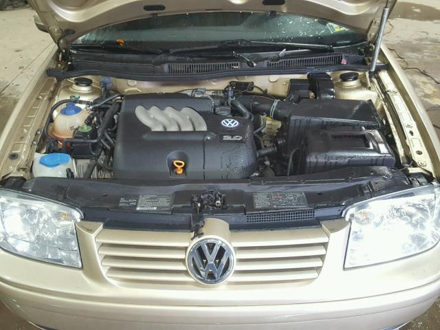 WVWSK61JX1W723835 - 2001 VOLKSWAGEN JETTA GLS GOLD photo 7