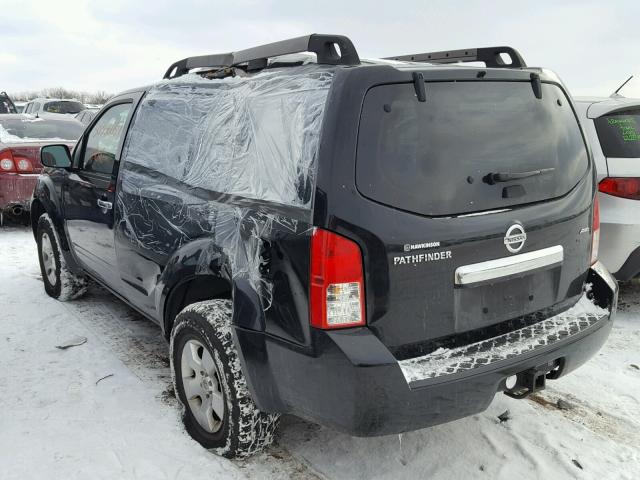 5N1AR18U98C656226 - 2008 NISSAN PATHFINDER BLACK photo 3